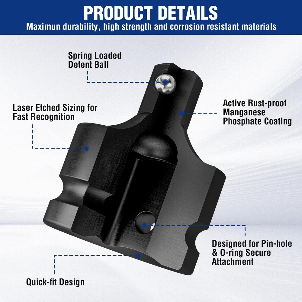 WORKPRO 2-Piece Impact Socket Adapter & Reducer Set for Impact Driver Conversion