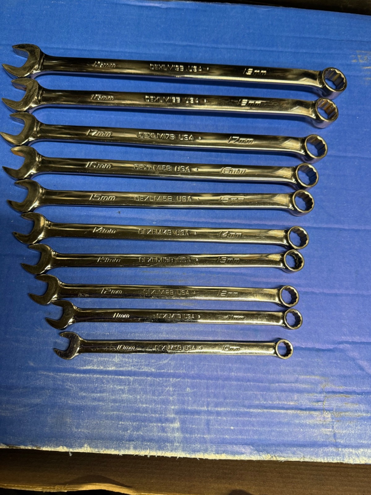 Snap On OEXLM – 10 Pc Metric Flank Drive Plus 12 Pt Combination Wrench Set