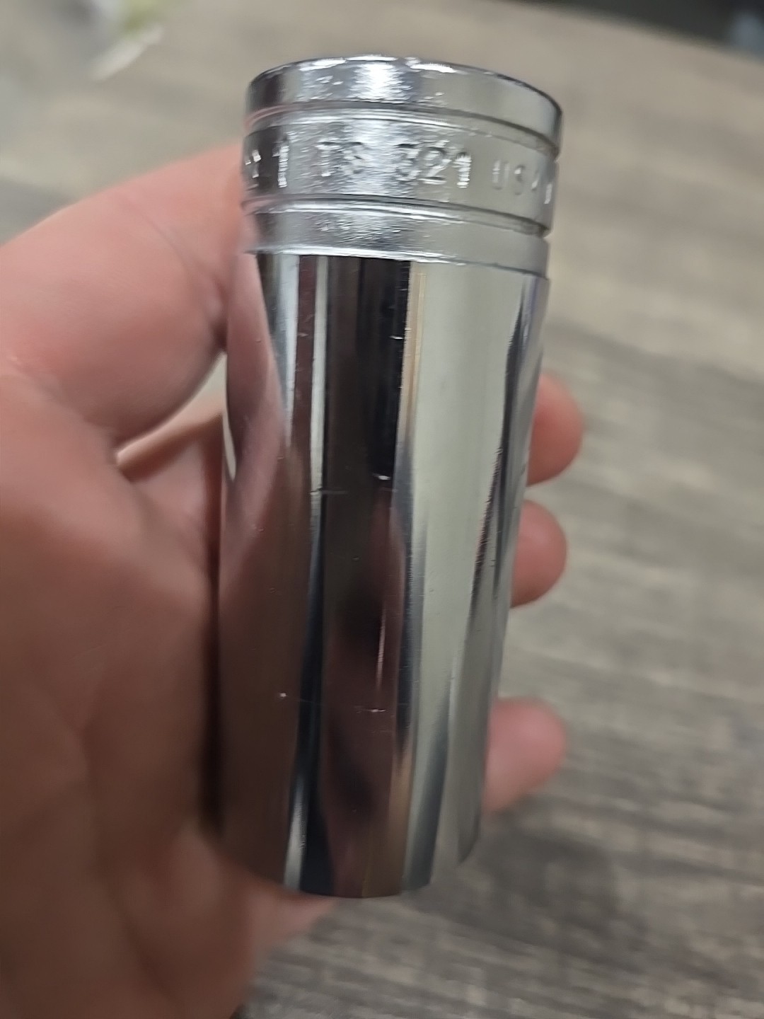 Snap On 1” Deep 1/2” Drive Socket 6 Point Chrome TS321 USA