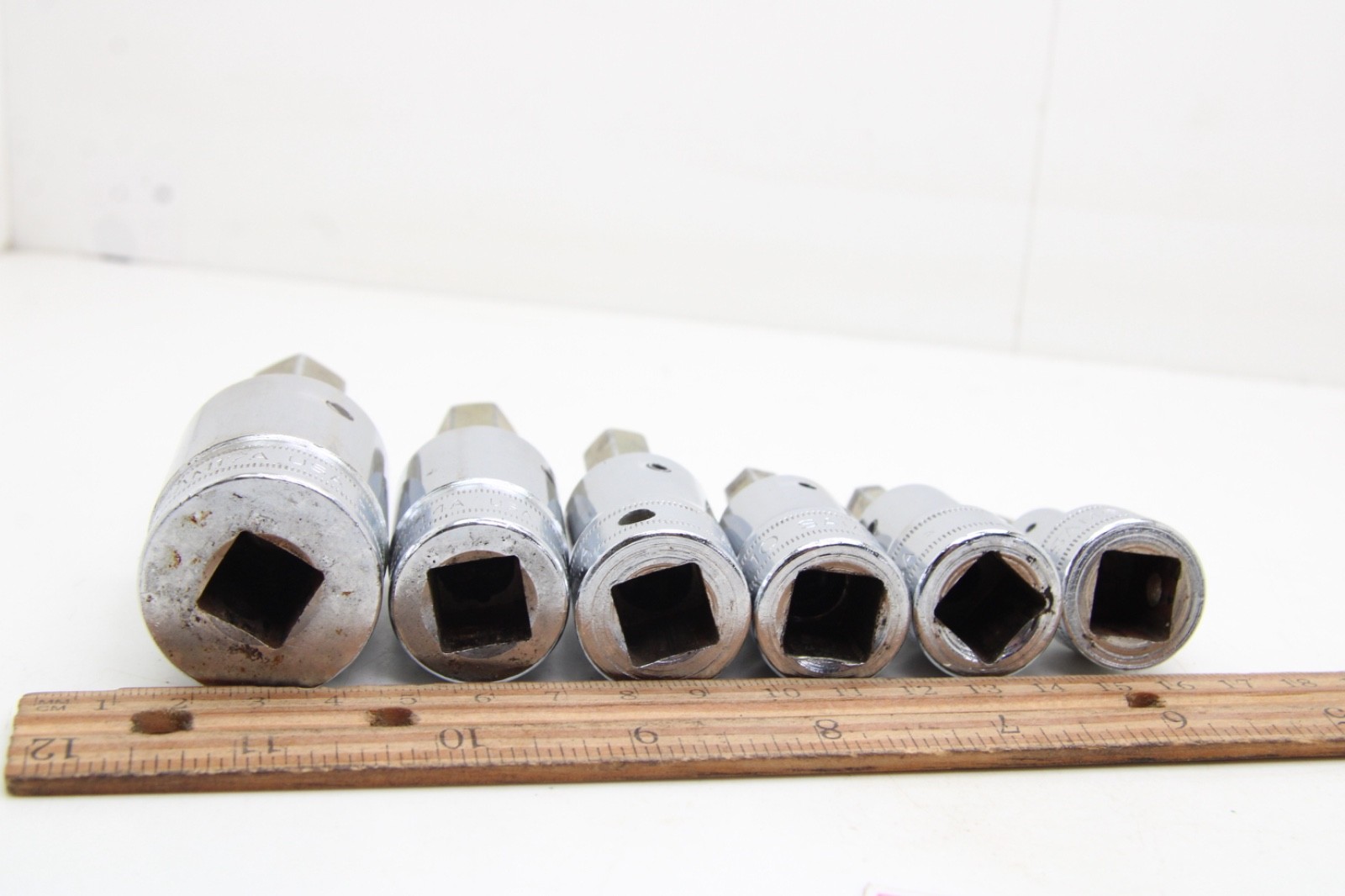 Snap-on SAM 6 8 10 12 17 mm 6 Piece 1/2″ Drive Metric Allen Hex Socket Set USA