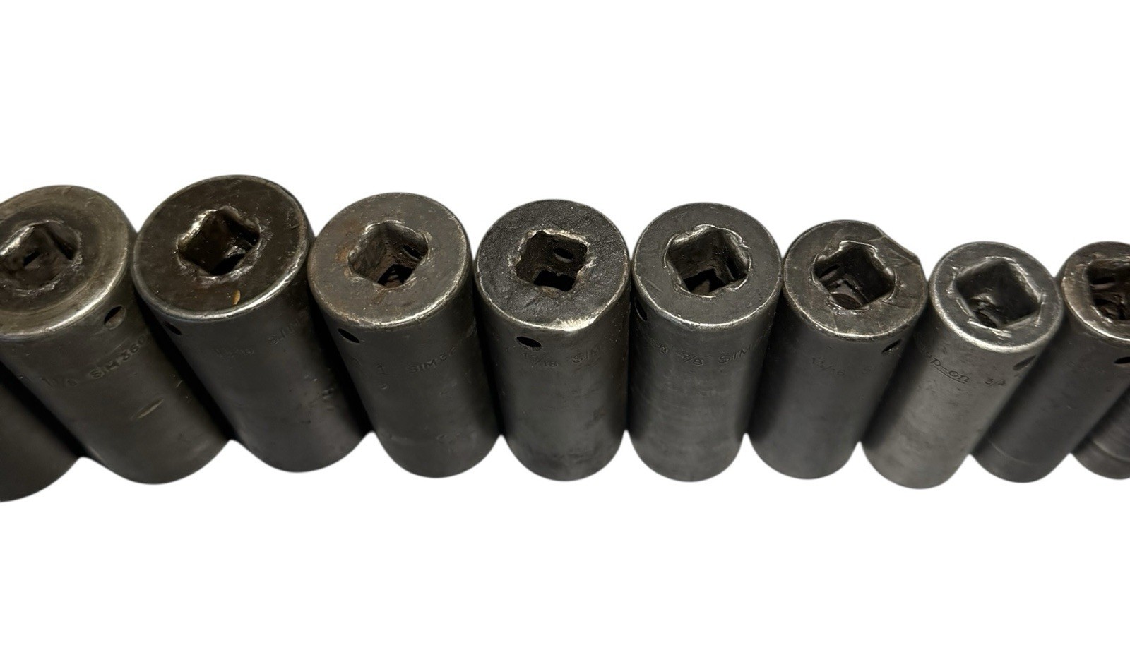 Snap On SIM 160-400 1/2″-1-1/4 1/2” Drive 6 point 12 Pc Set Deep Impact Socket