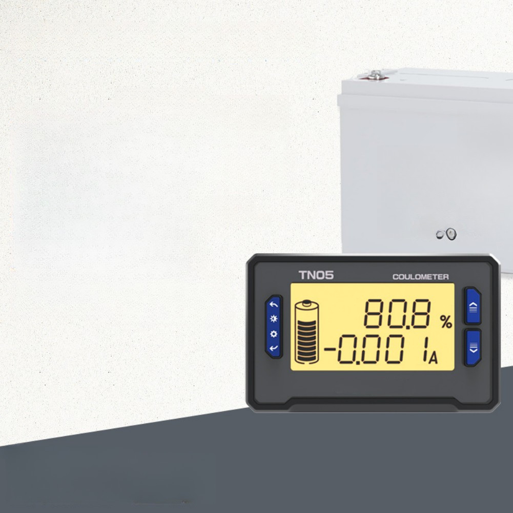 Black Grey Coulomb Meter Voltage Power Monitor Current Resolution 0.001A