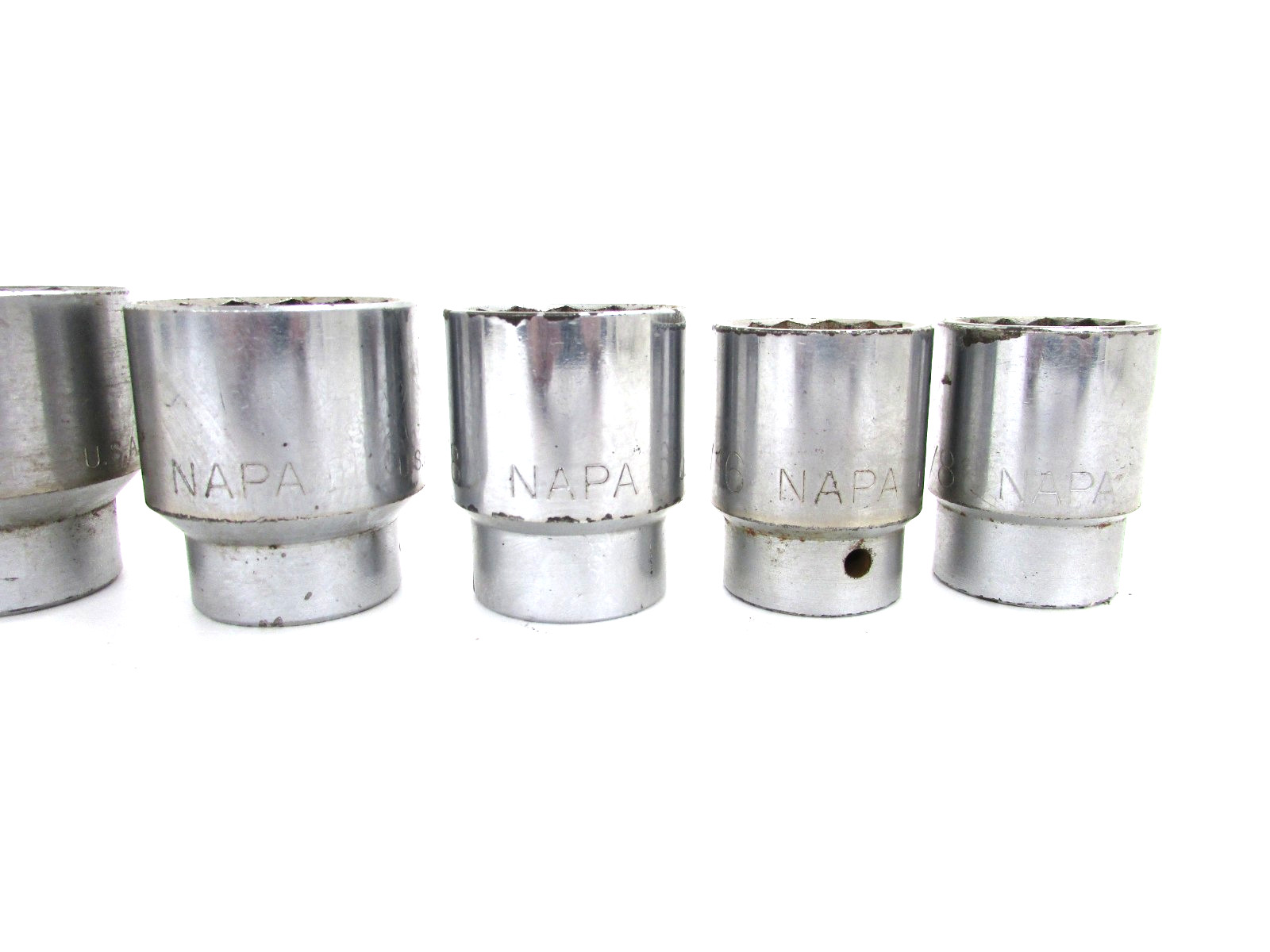 NAPA TOOLS 3/4” DRIVE 12 POINT SHALLOW SOCKET SET, 7 pcs, USA