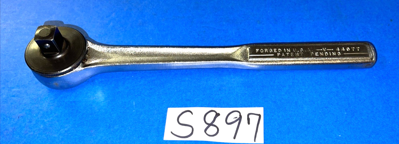 CRAFTSMAN TOOLS VINTAGE 1/2 DRIVE THUMB WHEEL SINGLE -V- RATCHET RARE
