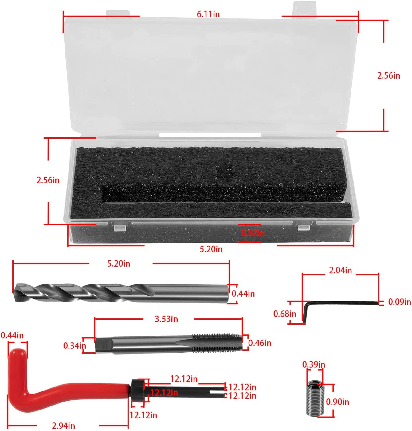 Head Thread Bolt Repair Tool Kit 1420 for Honda B16 Engine, Toyota M11.5mm x 1.5