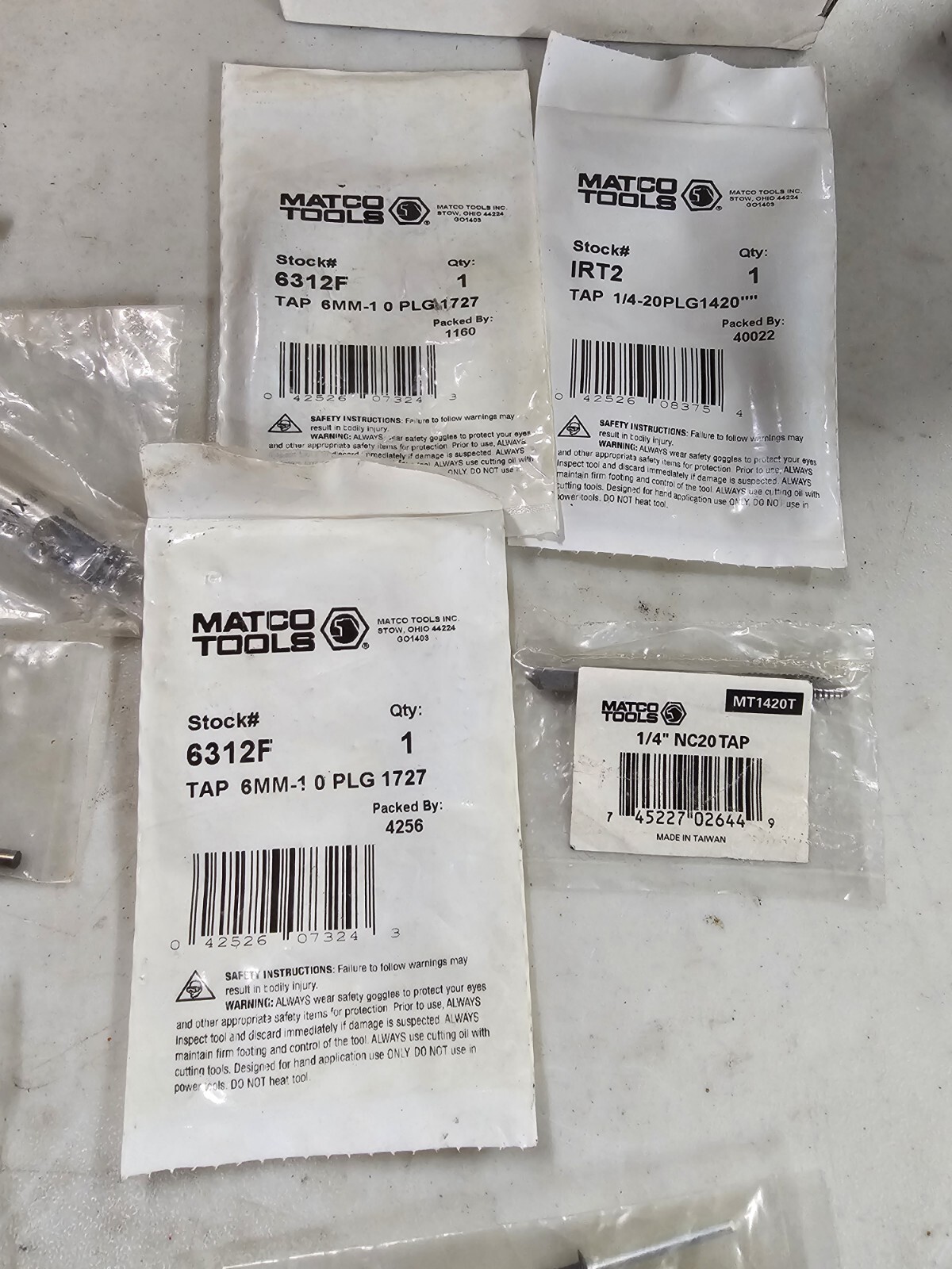 MATCO TOOLS Screw Extractors / Tap Bits Lot