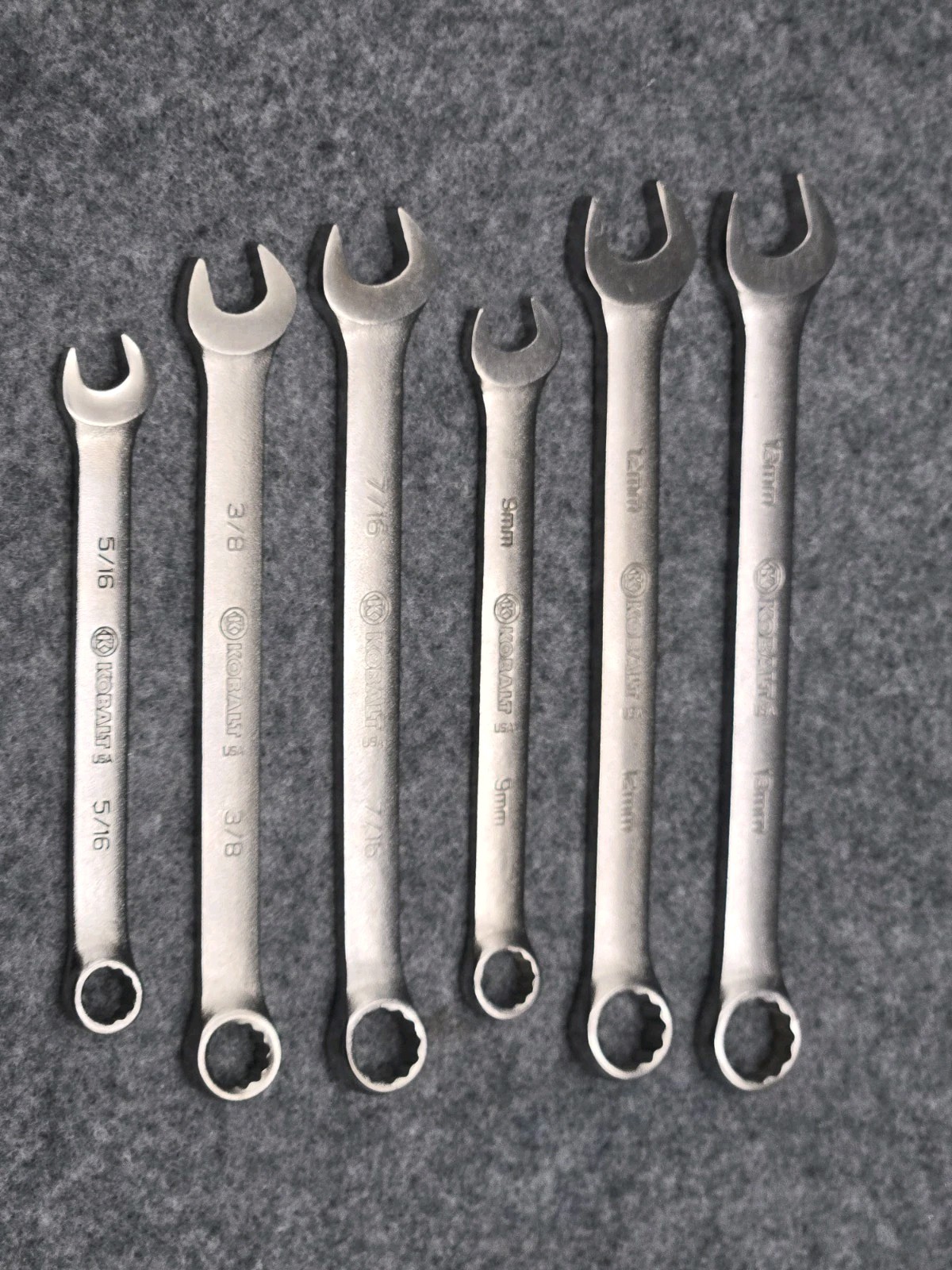 Kobalt USA Metric and SAE Mixed Wrench Lot of 6