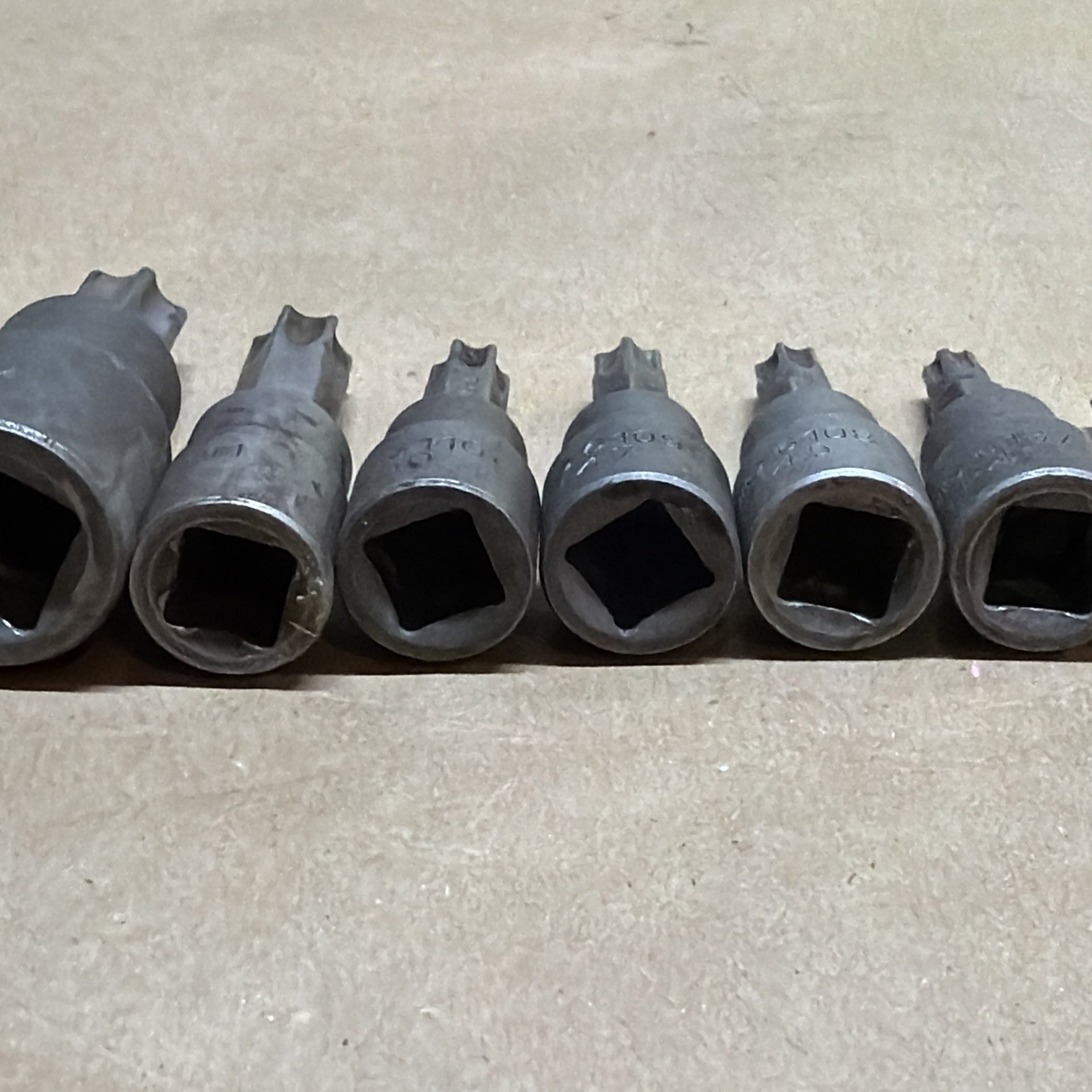 OTC Torx Bit Sockets Lot of 11 T(70,60,55,50,47,45,40,15,10,8,6) Used Lot
