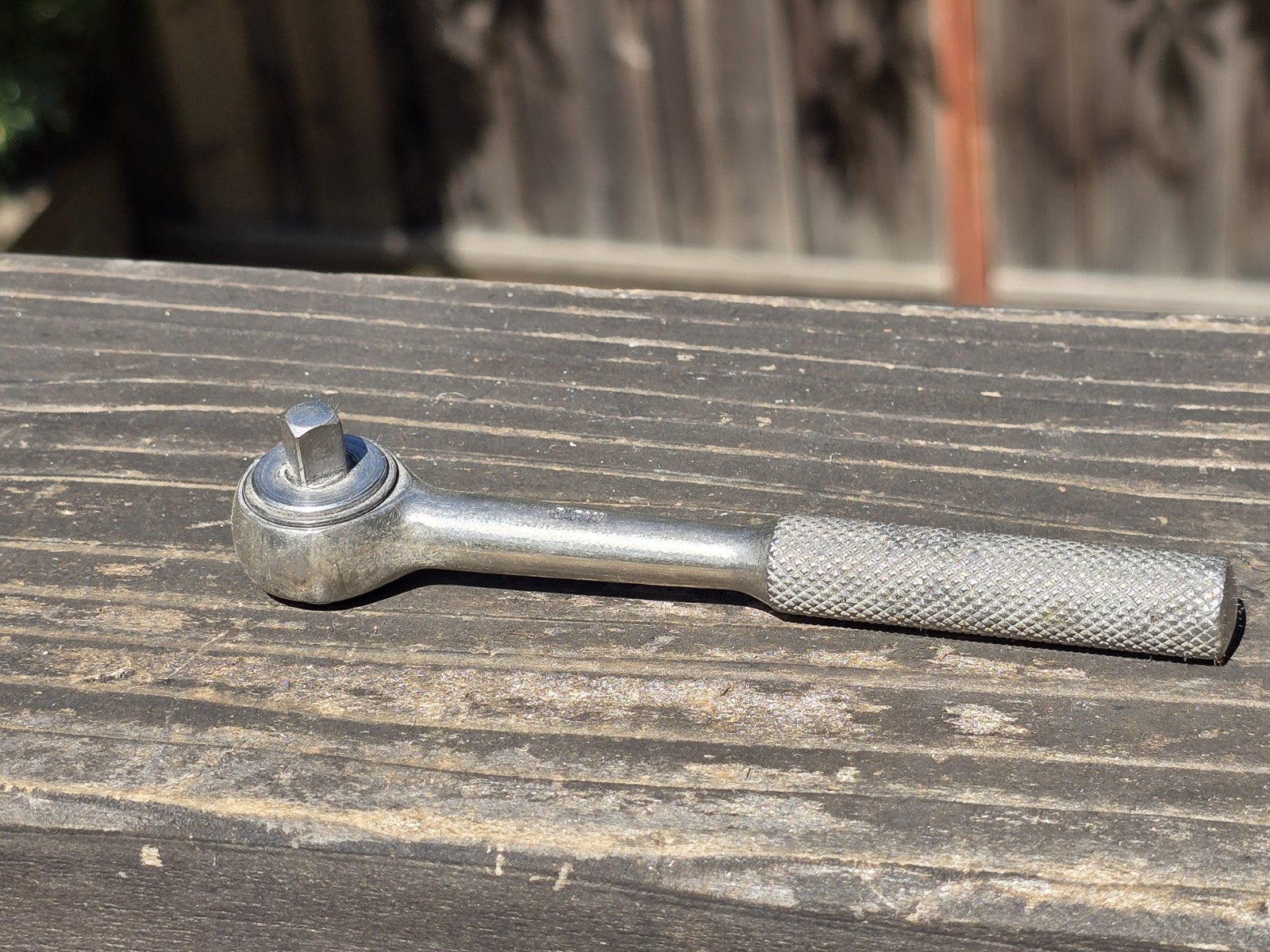 Vintage G/P Ratchet Classic 1/4″ Round Head Chrome Japan Knurled NICE!