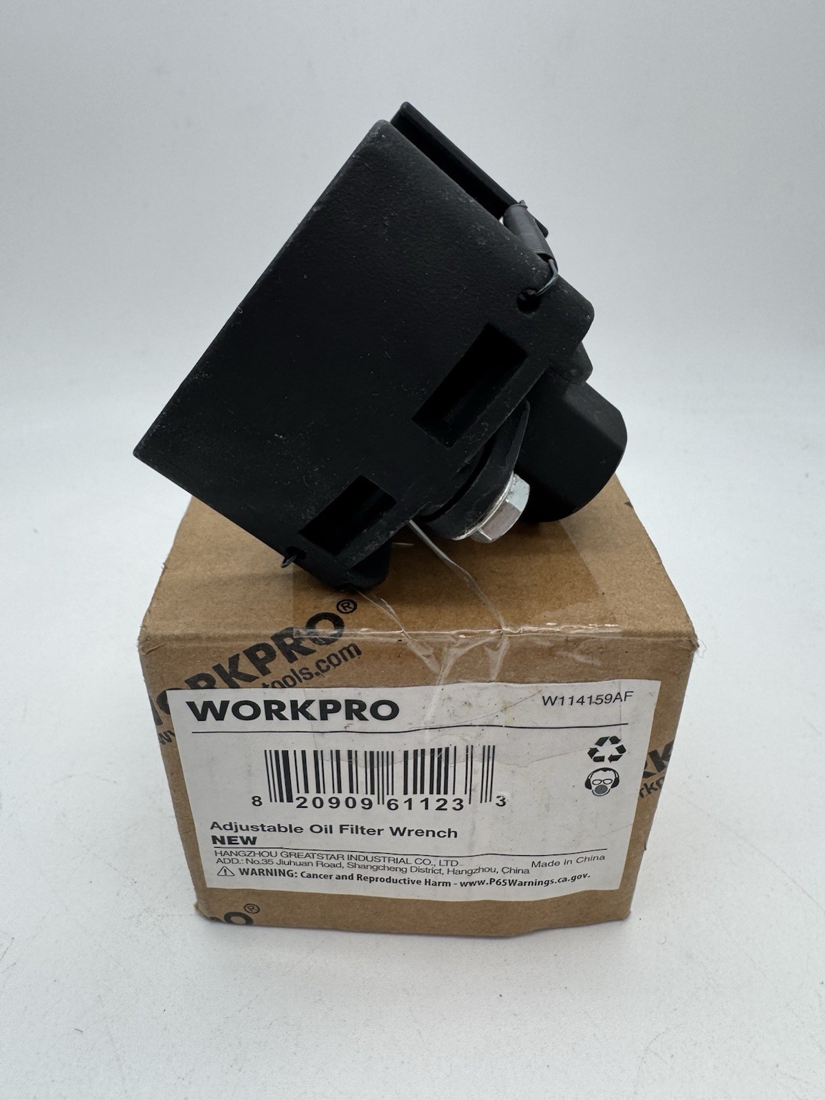 WORKPRO Adjustable Universal Oil Filter Wrench Removal Tools w/Auto-Clamp Spring