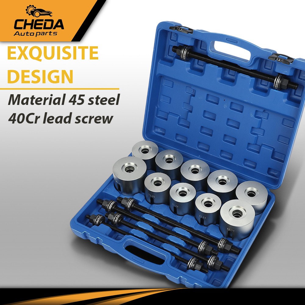 Universal Press & Pull Sleeve Kit Bush Bearing Removal Insertion Tool Kit 27 PCS