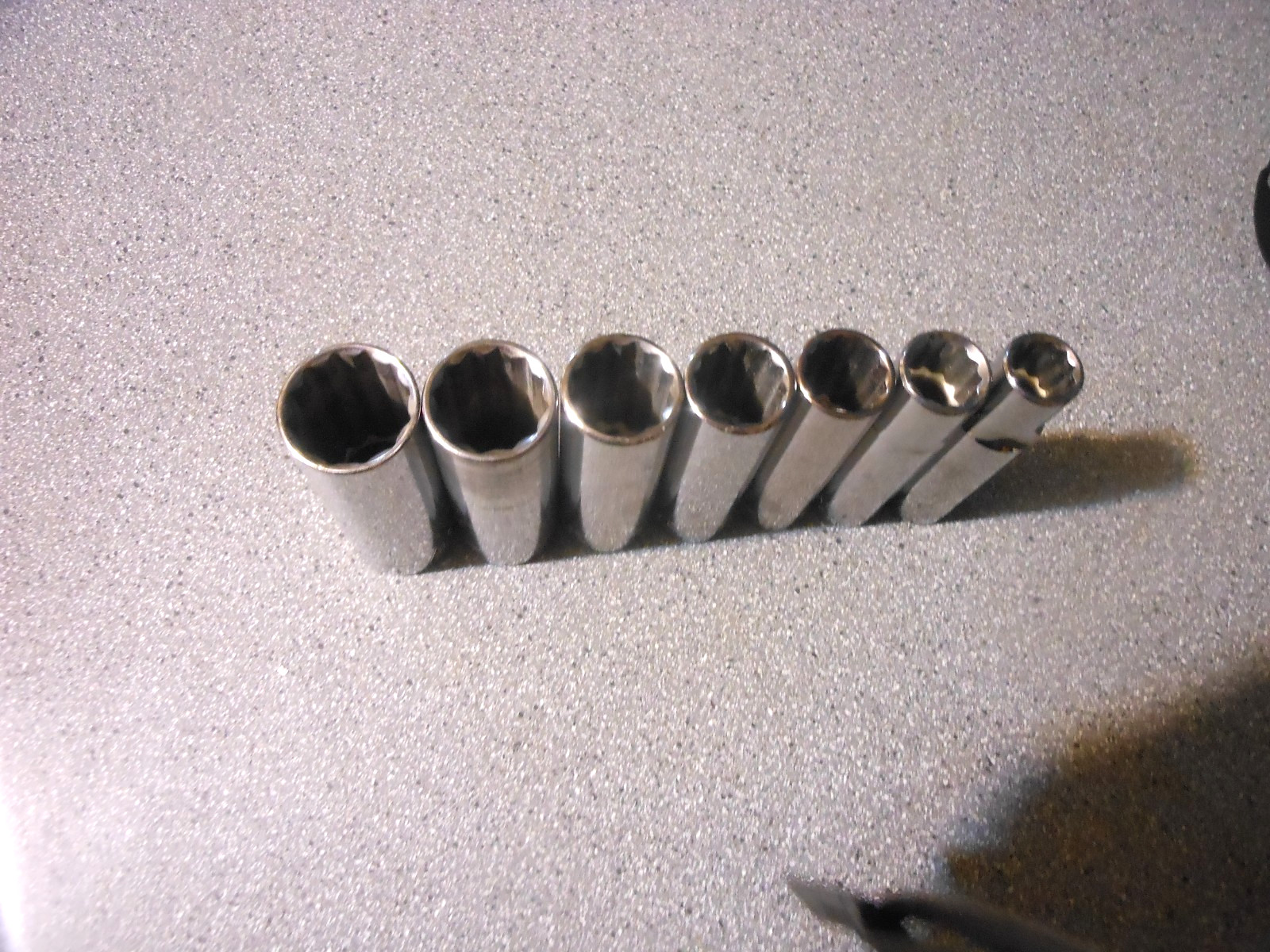 Craftsman 1/2” Drive 7 Pc Standard 3-1/4″Tall Socket Set 1/2 to 7/8 Cho