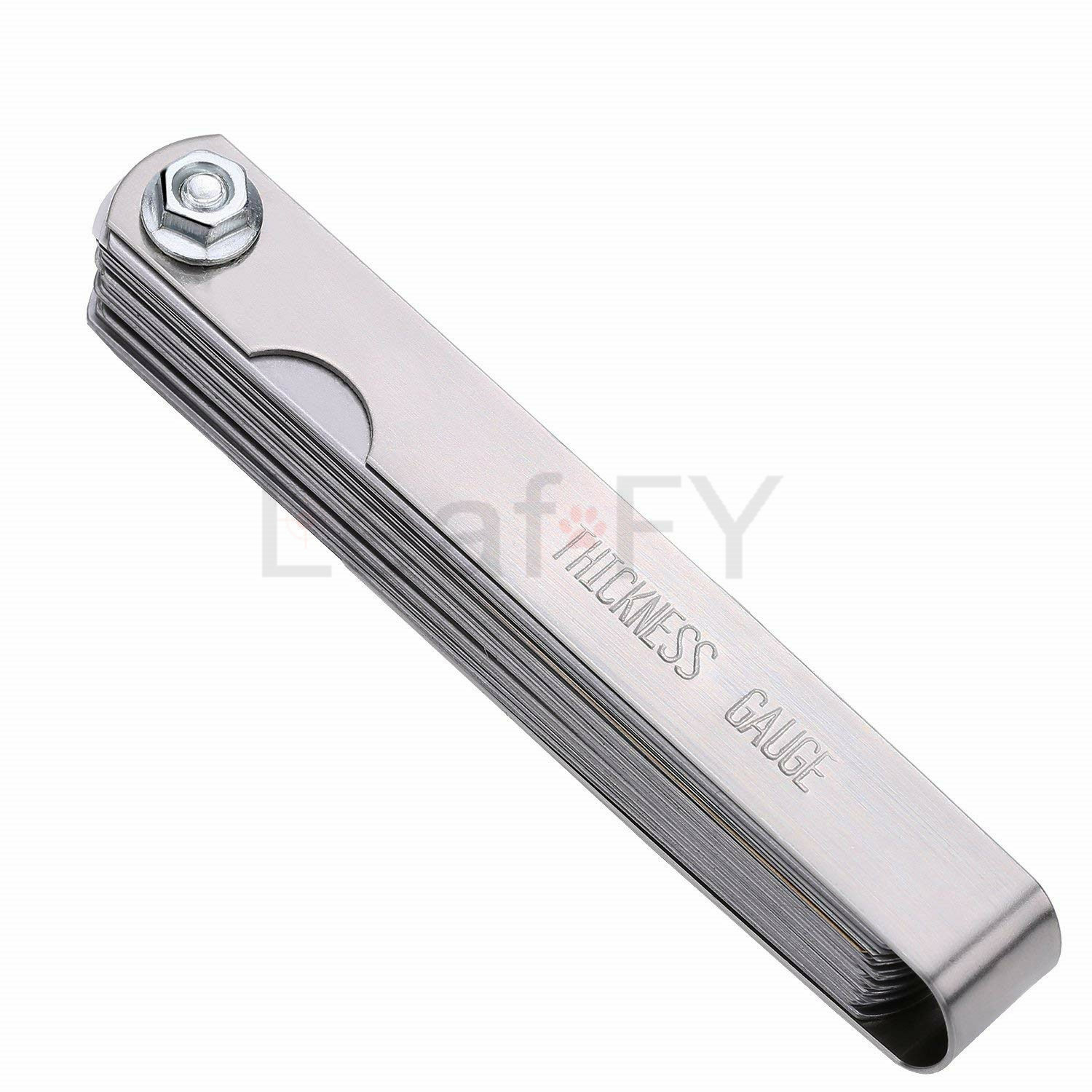 32 Blades Steel Feeler Gauge Dual Marked Metric and Imperial Gap Measuring