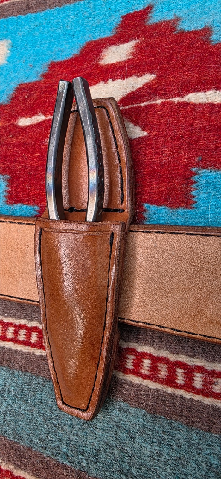 Custom Handmade Leather Snap On Mini Plier Sheath LN44BCFND