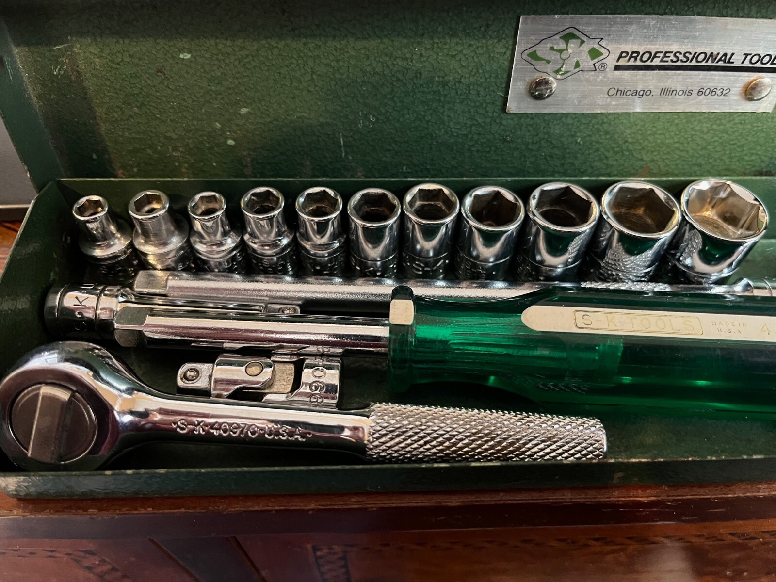 Vintage S-K Tools 1/4″ Drive Socket Set No. 4921 with Original Box Plus extras