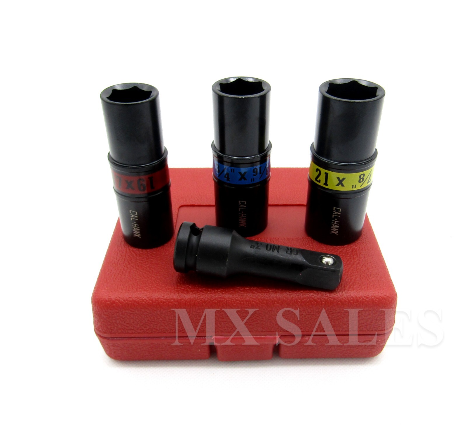 6 Impact Flip Socket Lug Nut Set Metric/SAE Mag Wheel Thin wall ½» Drive 6 Sizes