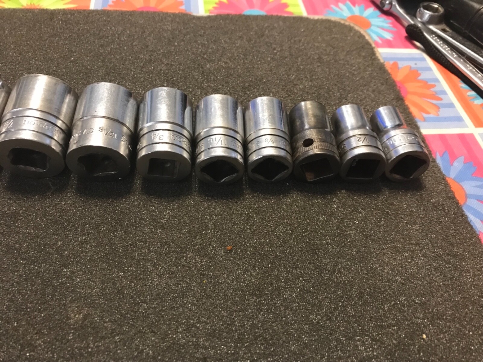 14 pc Snap On Tools 1/2″ Dr. 12 Pt. Socket Set 7/16” to 1-1/4” SW141 – SW401