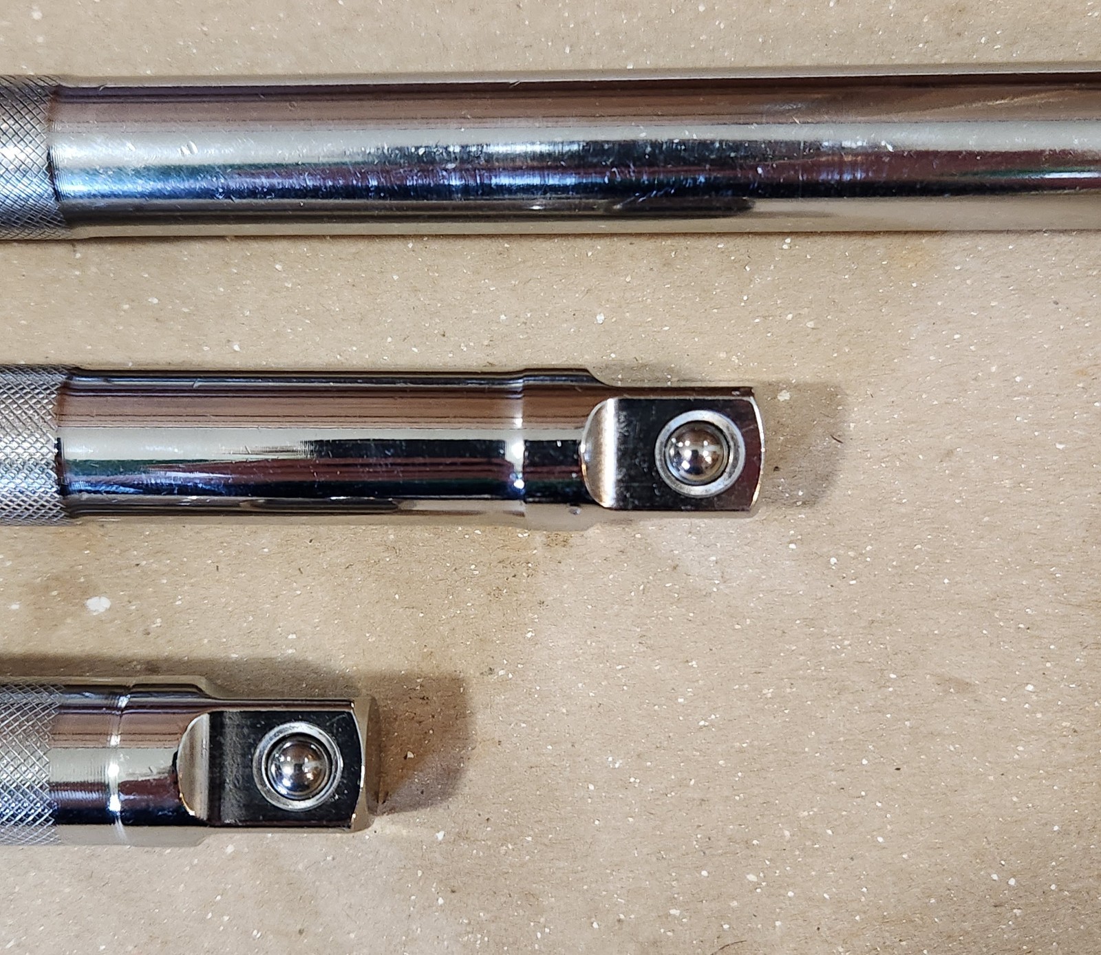 Snap On SXK3 SXK5 SXK11 3 Piece 1/2″ Drive Knurled Socket Extension Set