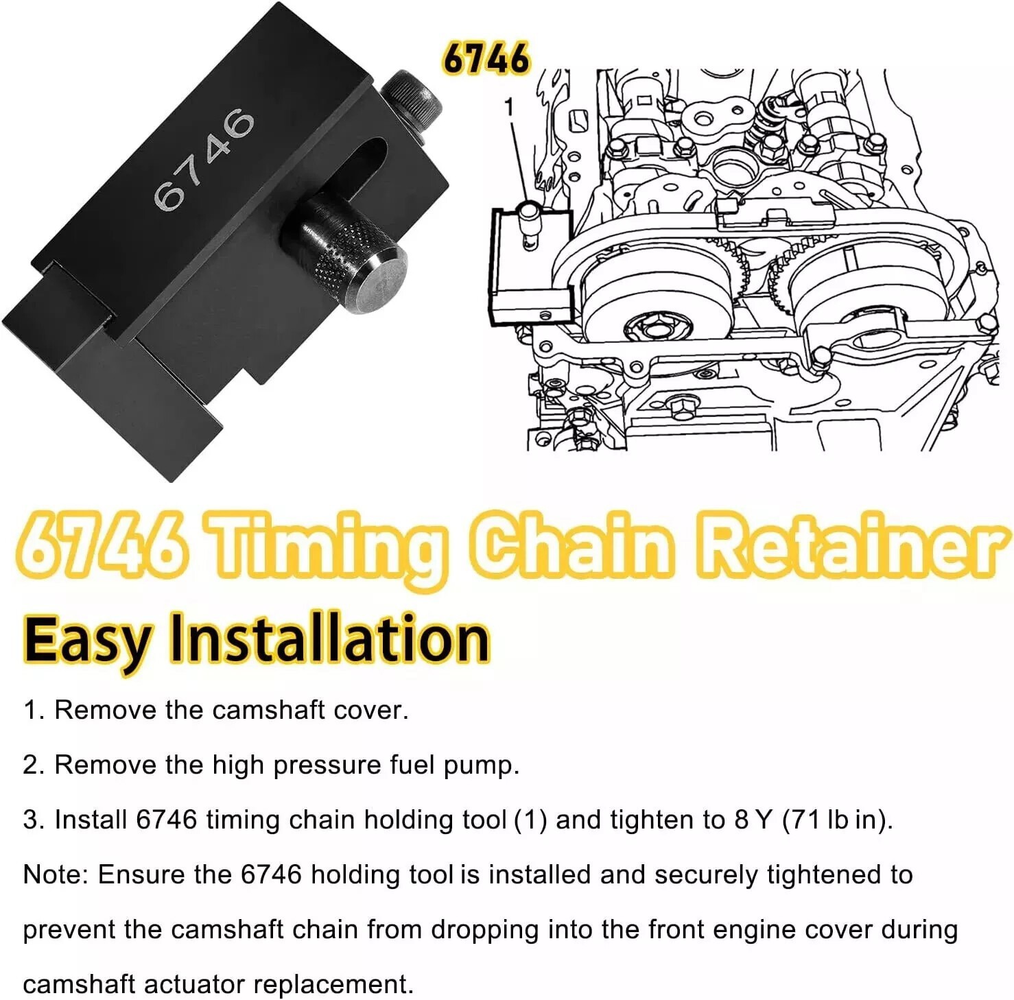 EN-50656 Timing Chain Holding Tool for ATS CTS Malibu Impala Regal 2.0L 2.5L