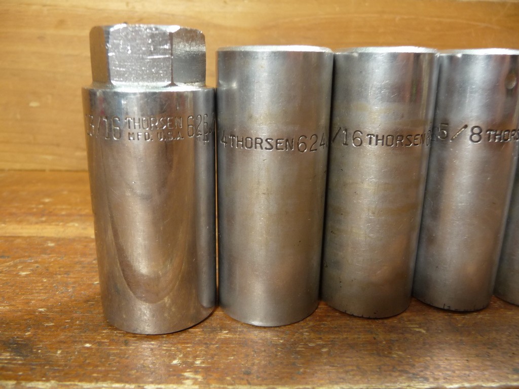 Vintage Thorsen 3/8″ Dr Deep Socket Lot Set 8pc