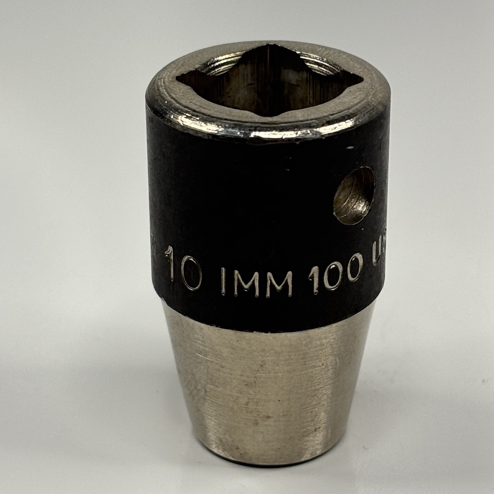 Snap On IMM100 1/2 Dr 6Pt Metric 10mm Flank Dr Shallow Impact Socket USA VTG VGC