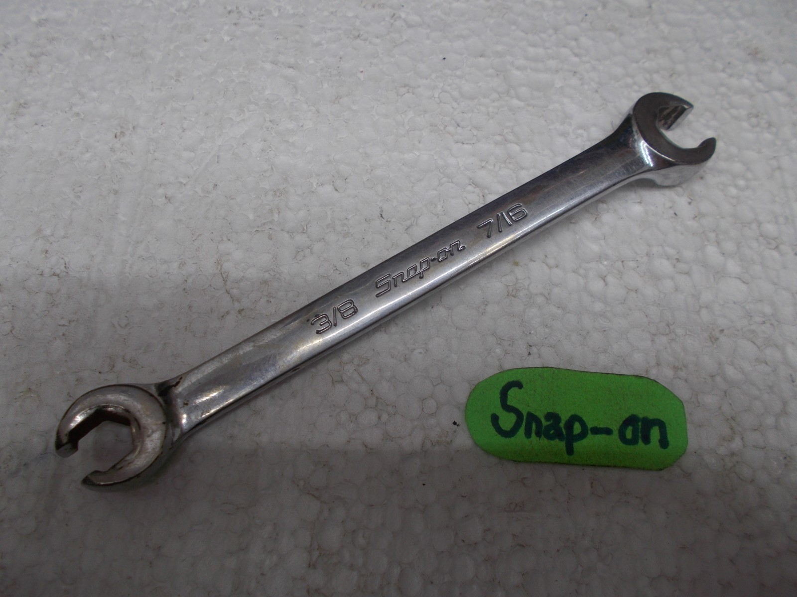 Snap-on tools 3/8 x 7/16″ SAE flare nut open end wrench RXFS1214B Nice!