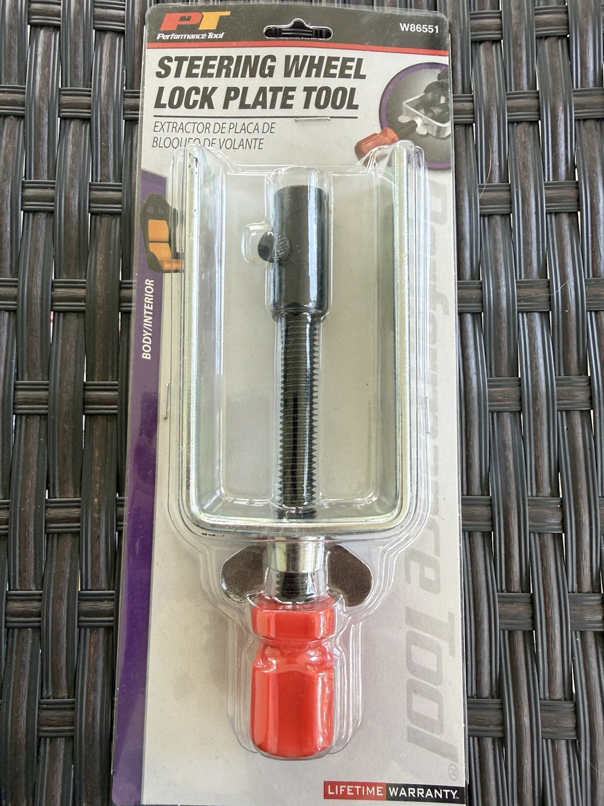 Performance Tool W86551 Steel Steering Wheel Lock Plate Removal Tool