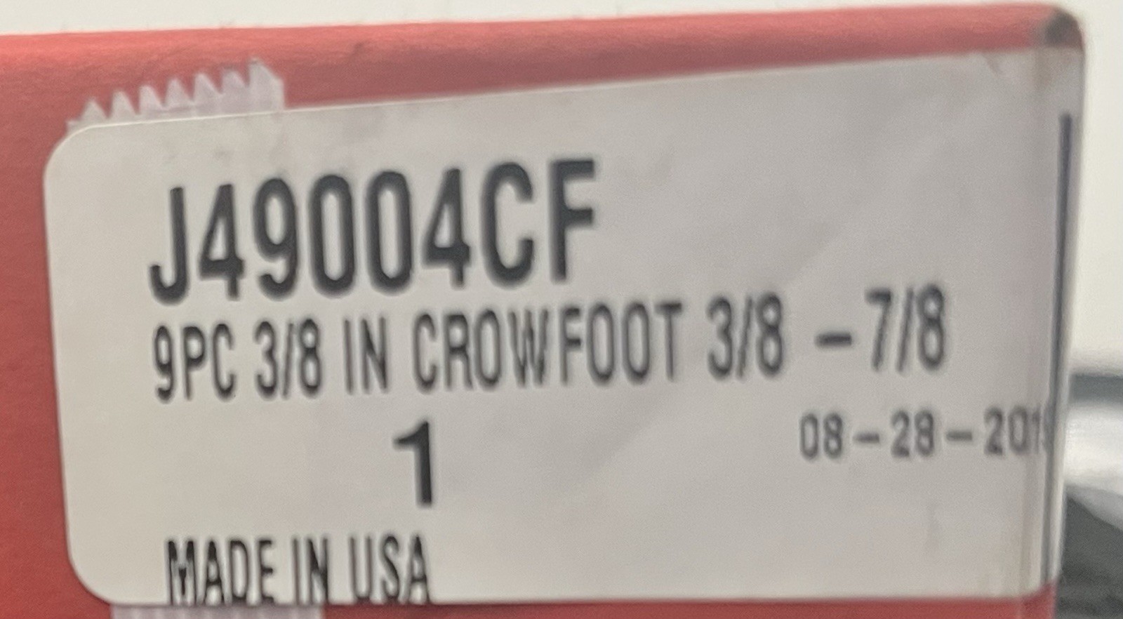Proto 3/8″ Drive 9 Piece Crowfoot Wrench Set (Model J49004CF)