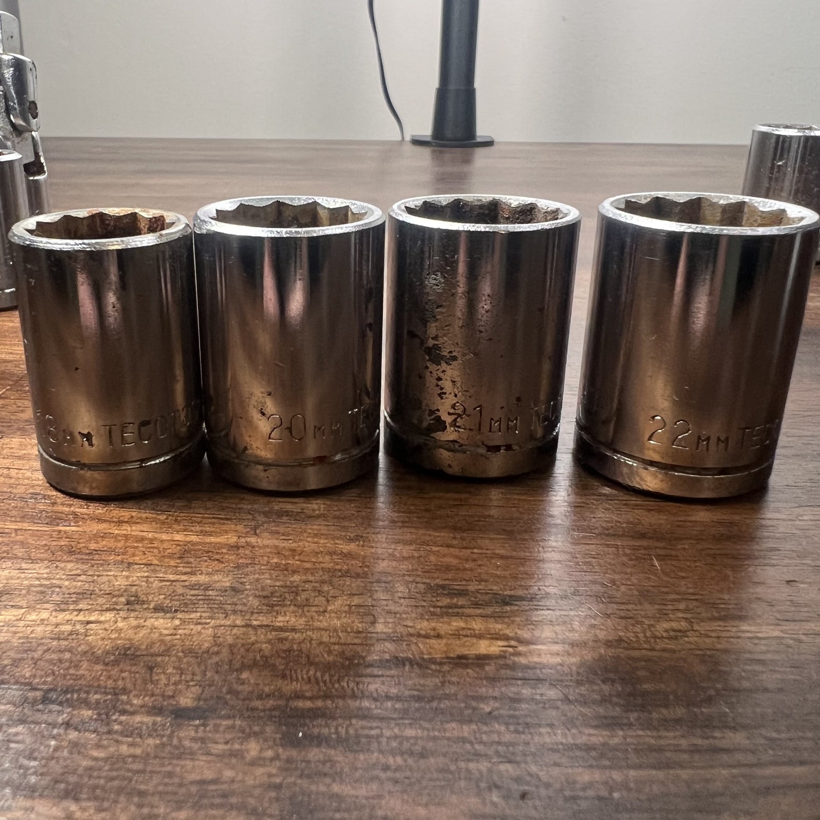 TecoMaster Vanadium 12 Point Socket Set (Missing Pieces) 11mm – 32mm See Picture