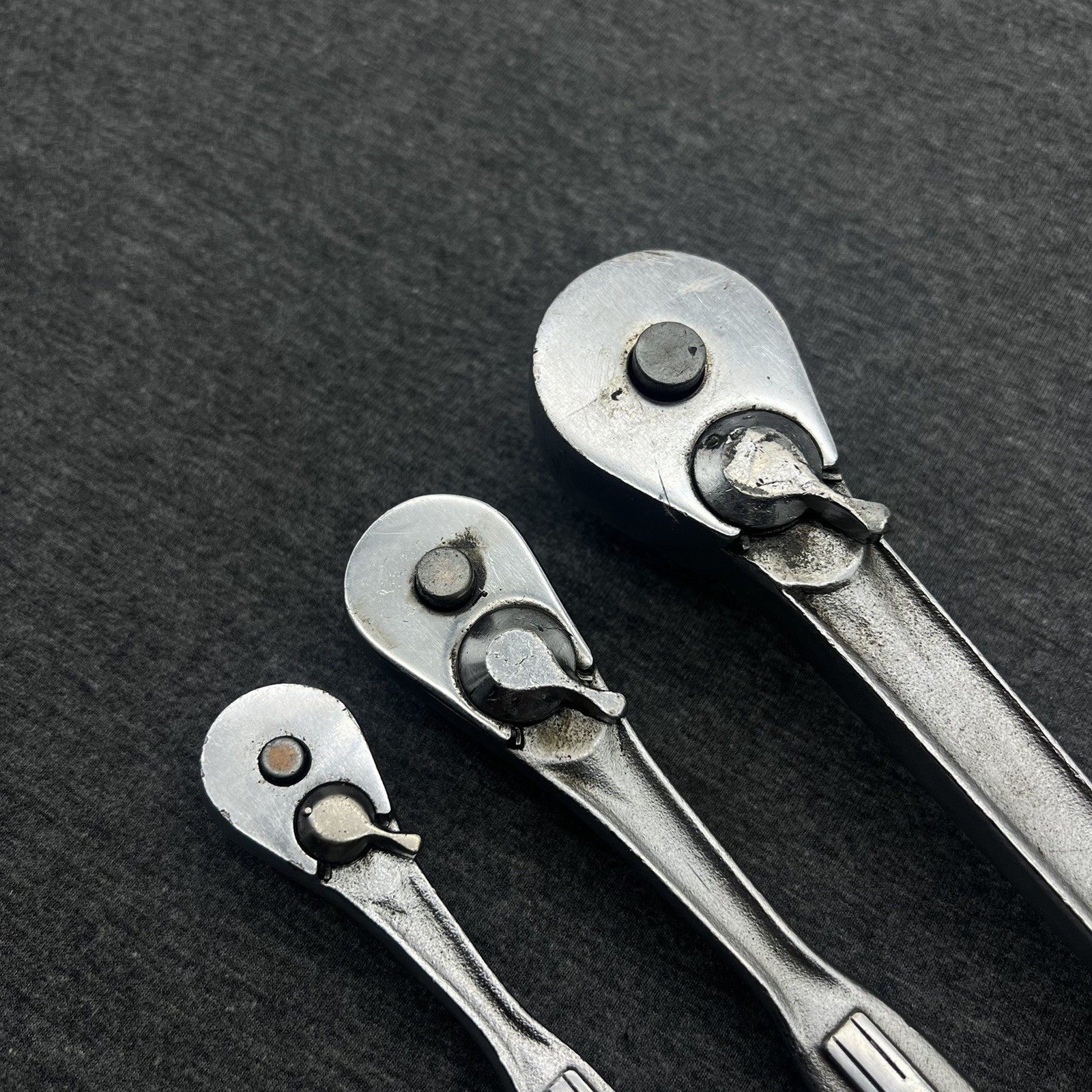 Vintage Craftsman 3pc Ratchet Set 1/2”, 3/8” & 1/4”Drive V Series USA