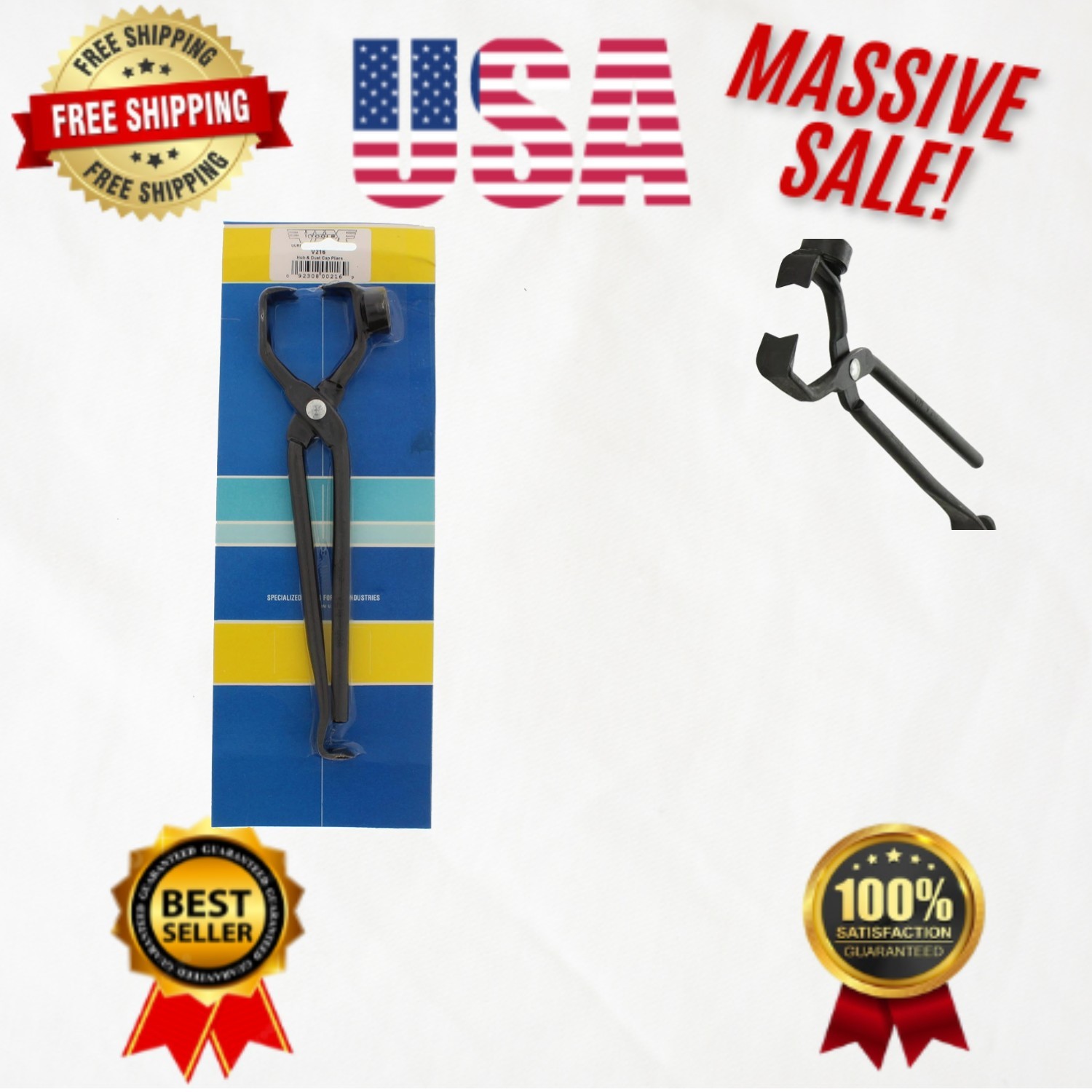 Ergonomic Hub and Dust Cap Plier – Precision Cutting for Wheels, 2.4″ Width