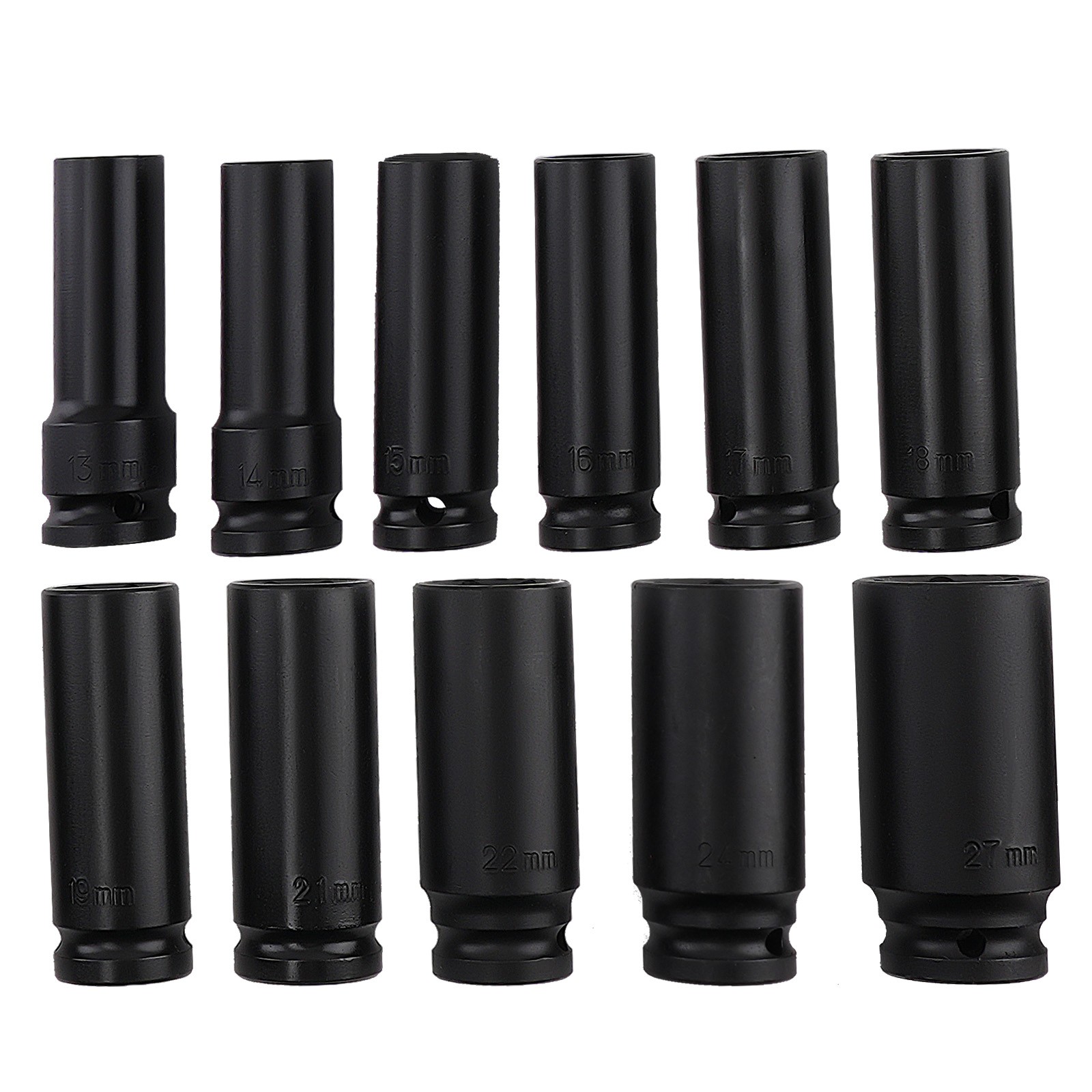 35pc 1/2″ Deep Impact Socket Set Drive 8-32mm 6 Point Metric Garage Tool New