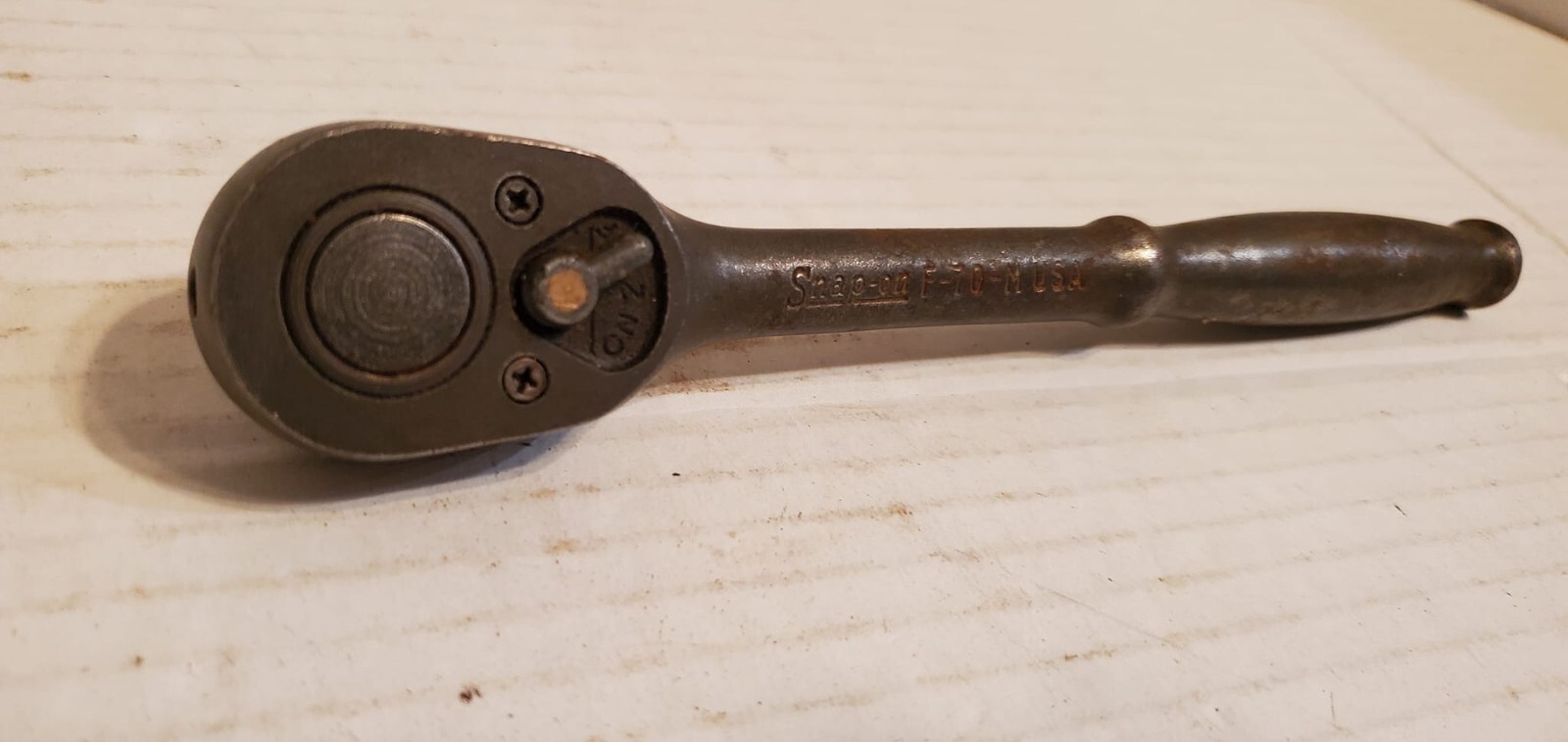 Snap On 3/8 Ratchet F-70-M Working Fine Showing Wear – As shown