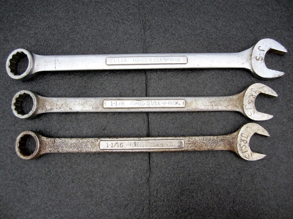 Vintage Craftsman 3pc Large Combination Wrenches 44706 77407 44708 USA