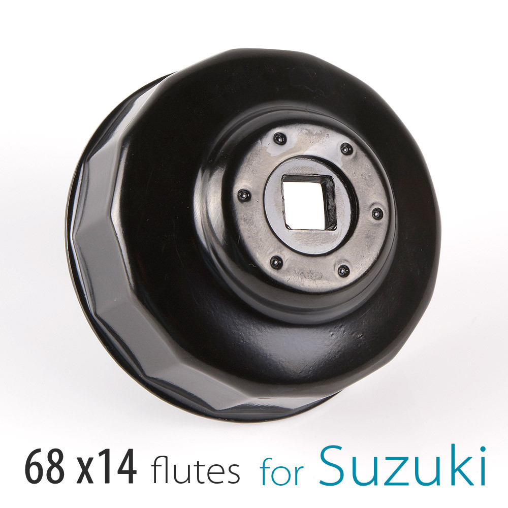 KiWAV Oil Filter Cup Socket Cap Wrench Remover Tool for Suzuki 68 mm x 14 flutes