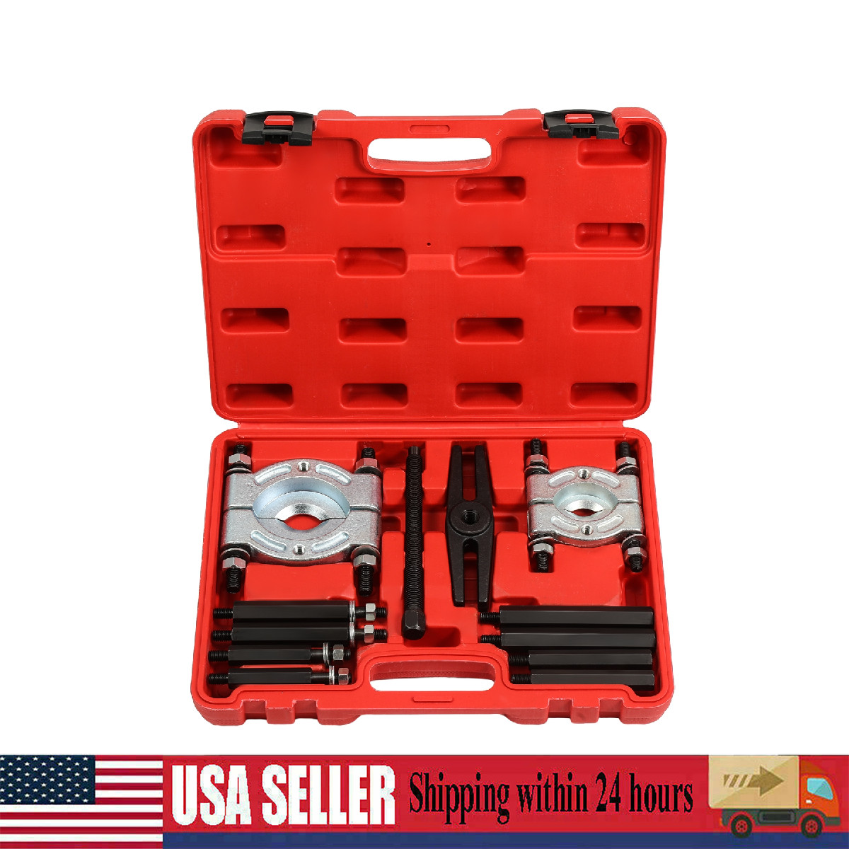 12 IN 1 Wheel Hub Puller Set Bearing Removal Splitter Separator Tool Kit + case