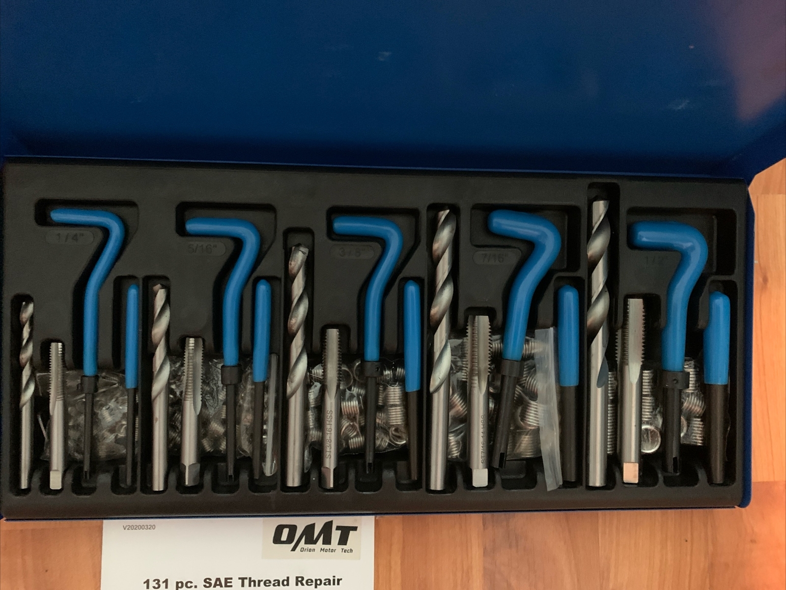 131 pc metric thread repair kit and 131 Pc SAE Thread Repair Kit, HSS Drill