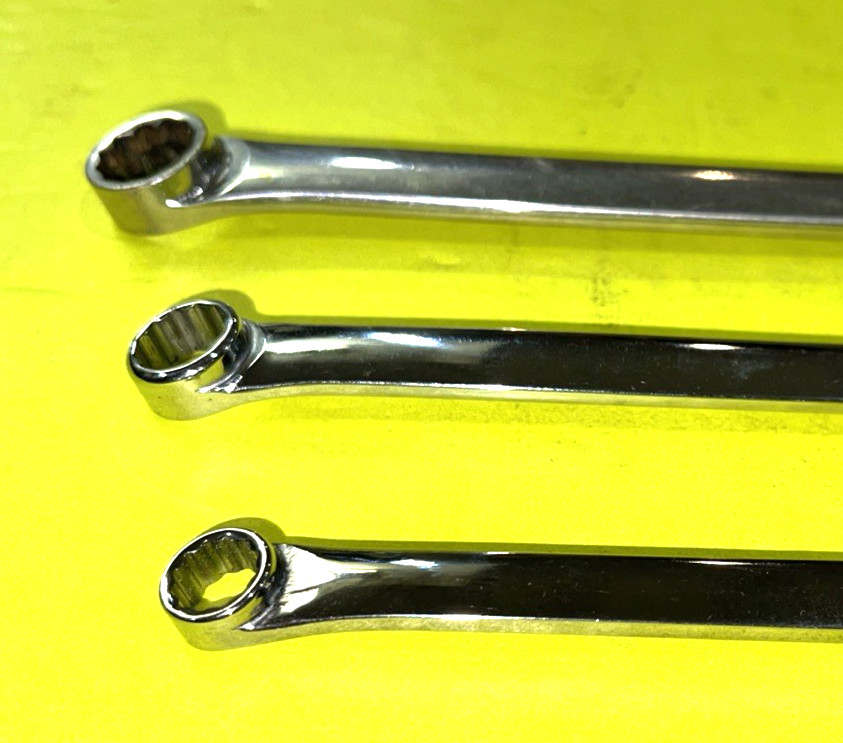 SNAP-ON TOOLS 3 PIECE SAE. & METRIC HIGH PERFORMANCE 15% OFFSET BOX WRENCHES