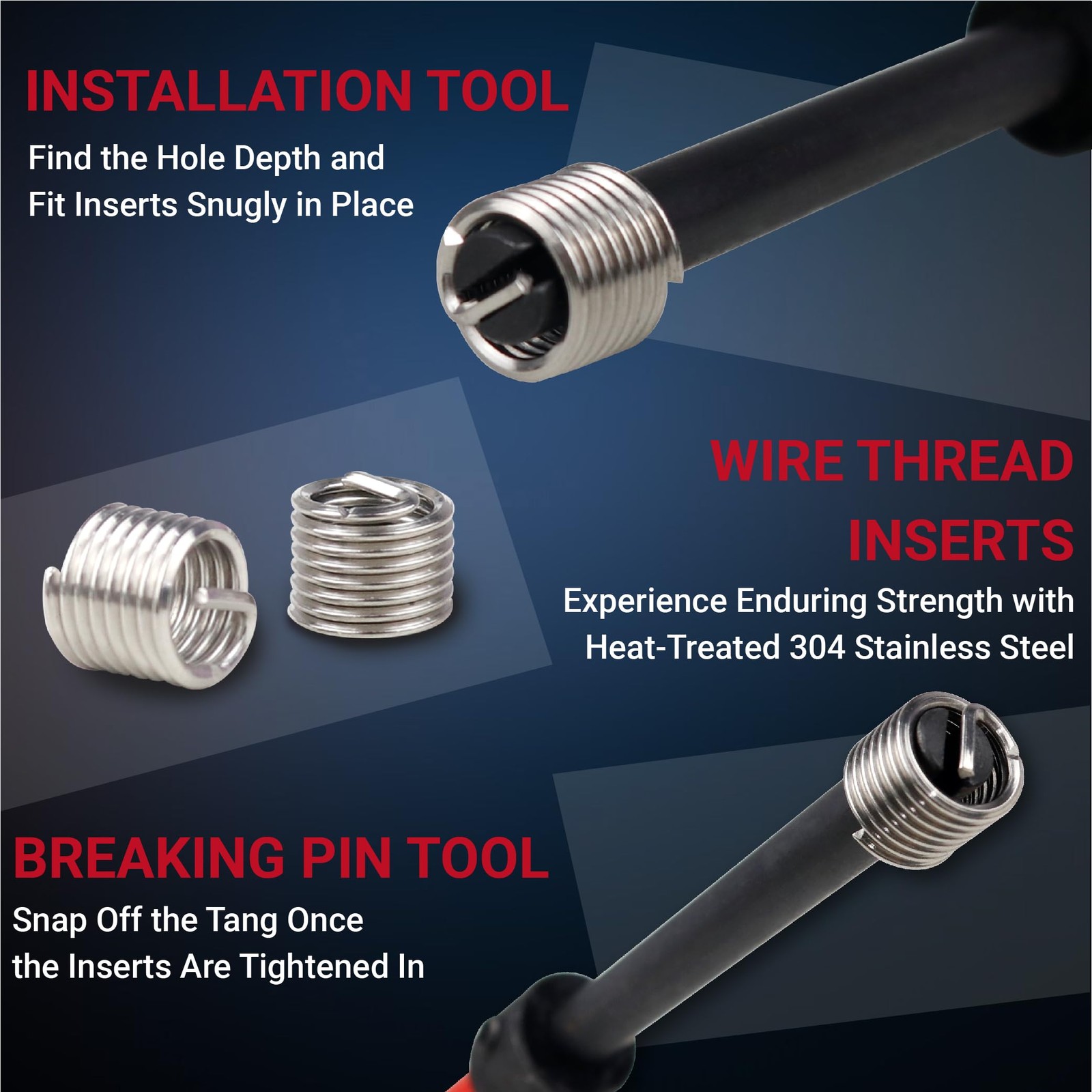 Helicoil Thread Repair Tool Kit 320-Piece: SAE 320PCS Metric &