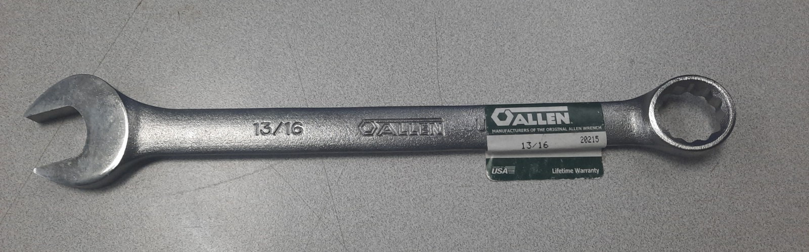 Allen 13/16 in Combination Wrench 12-Point 20215 MADE in USA NEW/OLD STOCK
