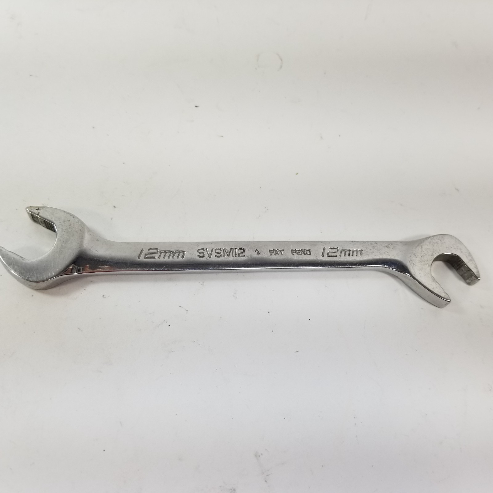 Snap On 12mm Metric SVSM12 Flank Drive Plus Four Way Angle Head Open End Wrench
