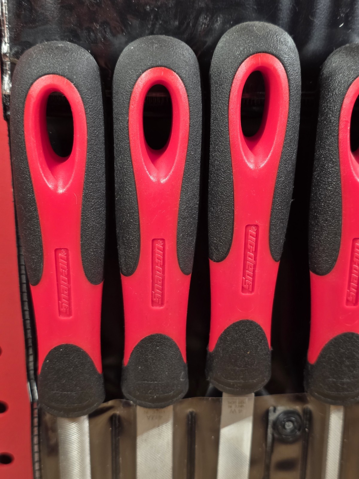Snap-on Tools NICE SGFMN106 6-Piece Soft Grip Miniature File Set Red Handles