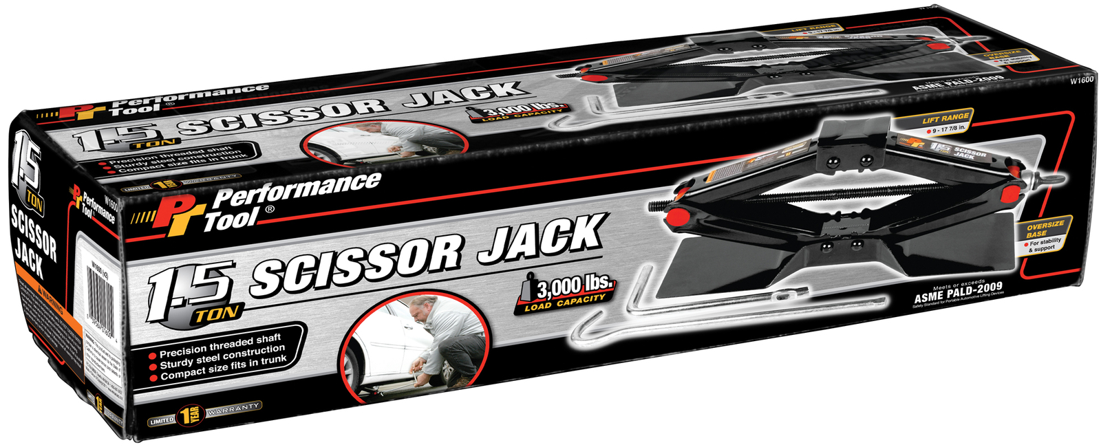 Wilmar W1600 1-1/2 Ton Scissor Jack