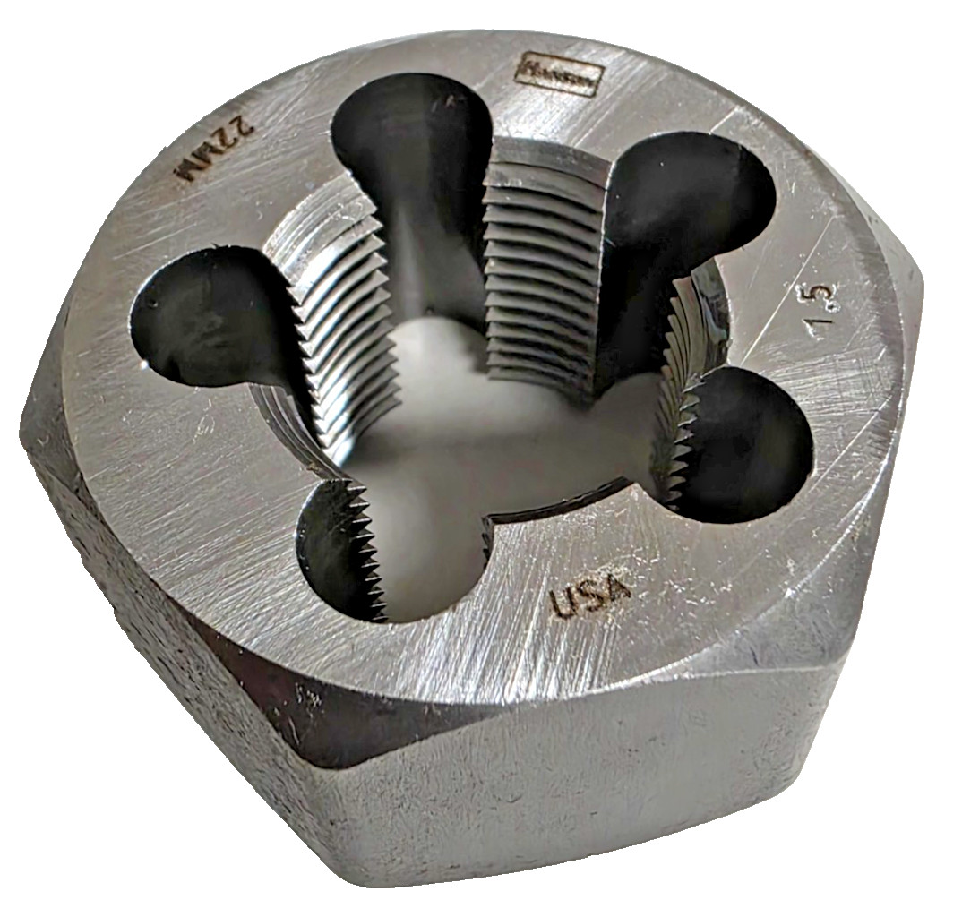 M22 X 1.5 Metric 1-5/8″ Hex Irwin 7365 ZR Rethread Die 22MM Carbon Steel USA