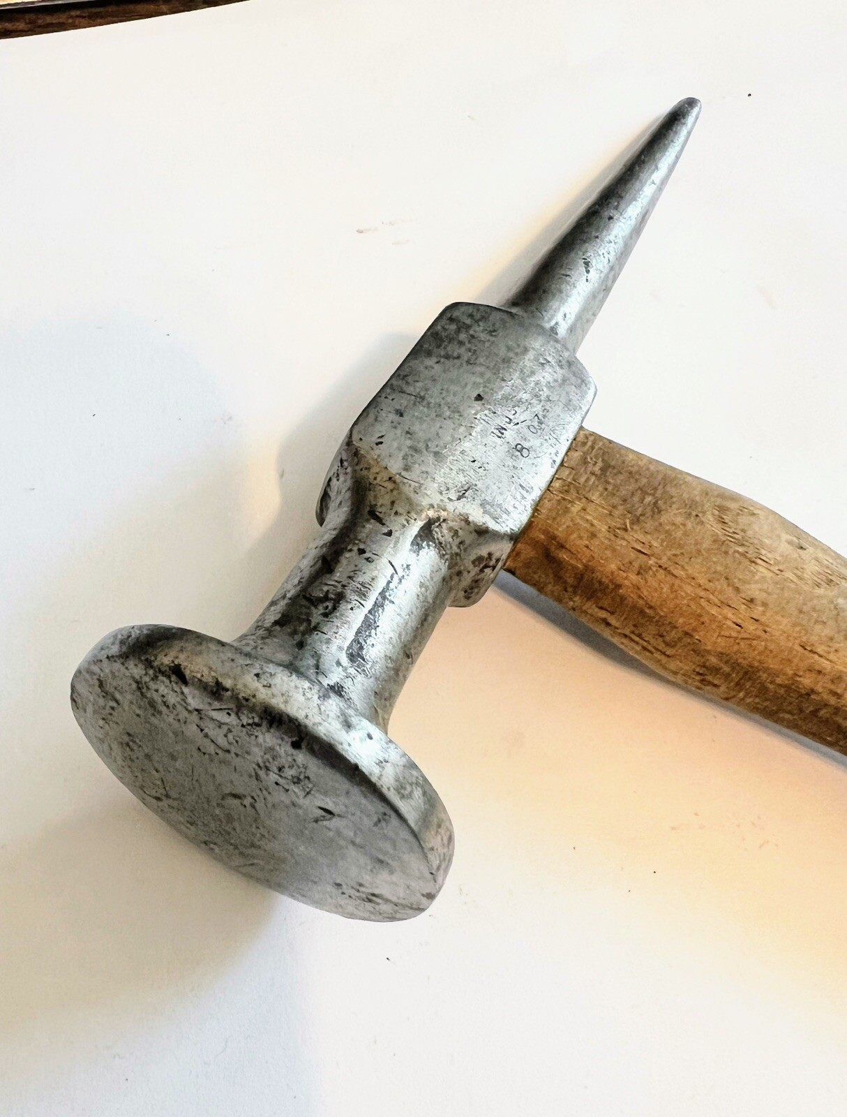 Vintage USA Auto Body Repair Finishing Hammer Unmarked 5.5″ Head Turnerday Handl