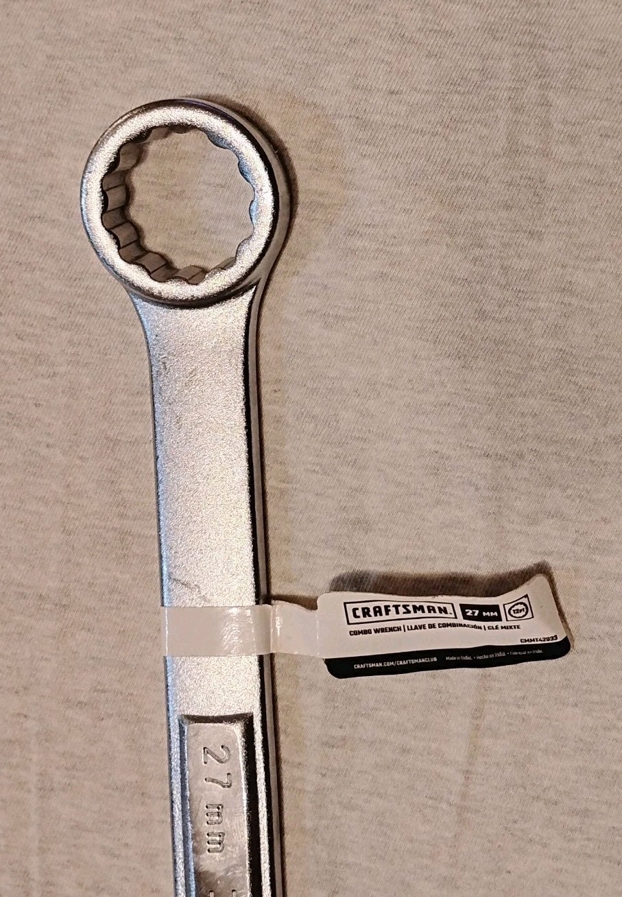 Craftsman 27mm Metric Combination Wrench 12pt 27 mm Forged Steel Tool CMMT 42933