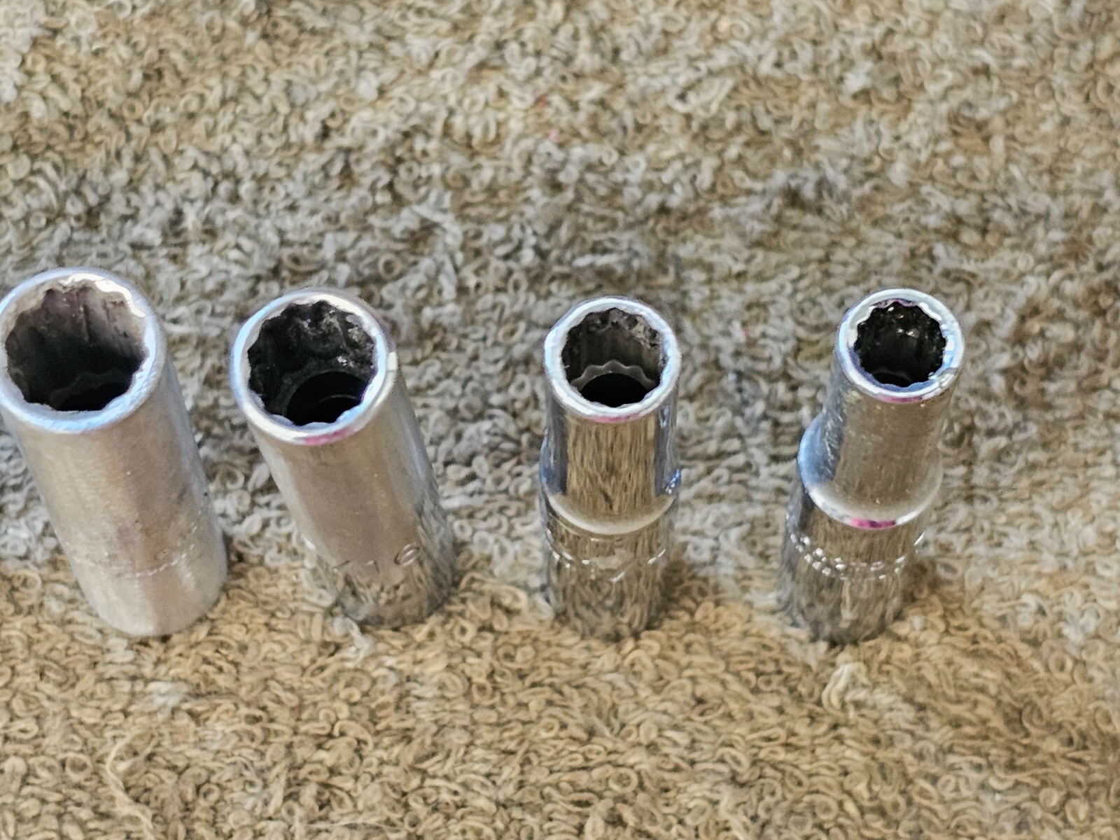 6 Proto Professional Deep Well Long Socket 1/4″ Drive Sae Set 1/2 3/8 5/16 4710L