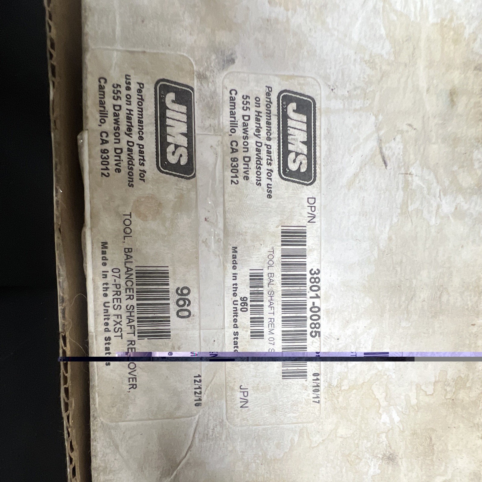 Tool Bal Shaft REM 07 St and Tool Balancer Shaft Remover 07 Pres FXST New