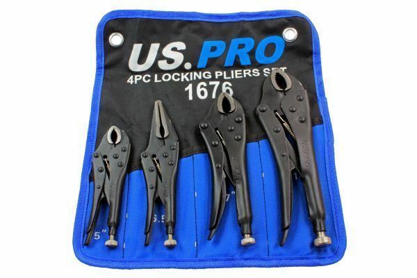 US PRO 4pc Locking Pliers Set 5″ 6.5″ 7″ 10″ Mole Vice Clamp 1676
