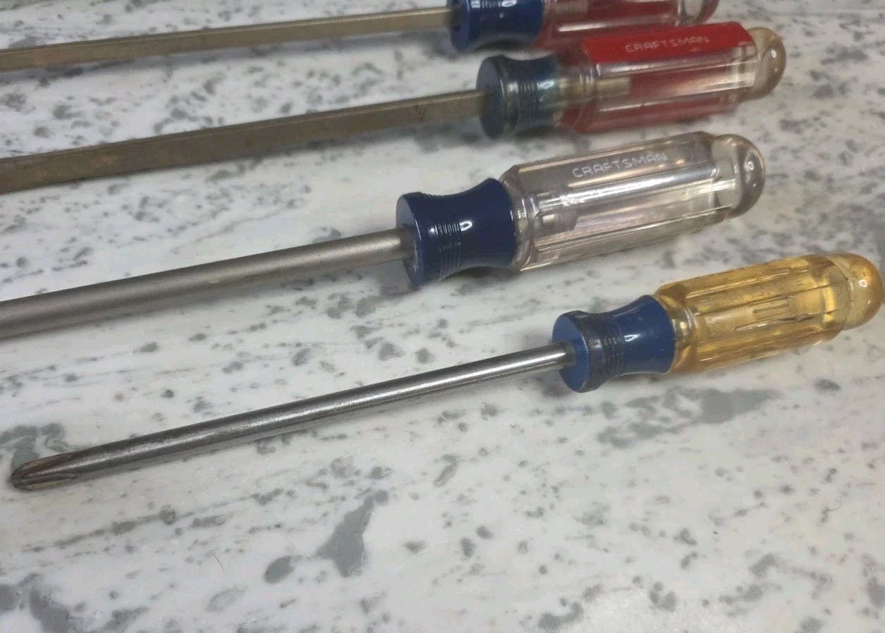 Vintage Craftsman Lot Of 8 Phillips & Slotted Flat Head Screwdriver Set USA